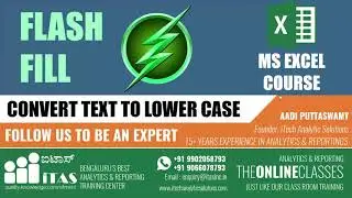 Convert Text To Lower Case | Flash Fill | Advanced Excel
