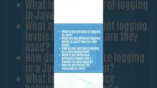 10 interview questions on Logging | Java Logging 