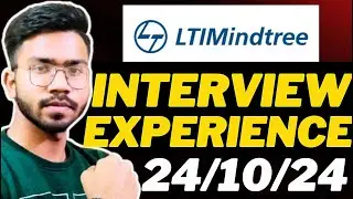 LTIMindtree Interview Questions Asked on 24-10-2024 | LTIMindtree Technical Interview Experience🔥