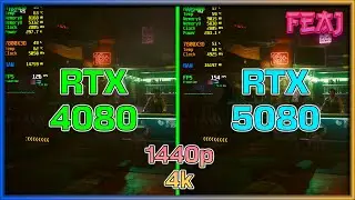 RTX4080 vs RTX5080 in Cyberpunk 2077 1440p & 4k