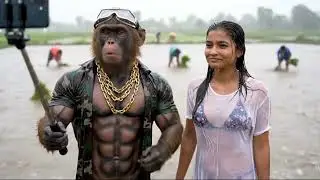 साली के साथ बारिश में मजे लेते हुए  | google vo3 se monkey vlogs kaise banaye
