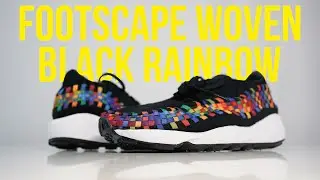 NIKE AIR FOOTSCAPE WOVEN BLACK RAINBOW | Unboxing, review & on feet