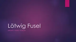 Channel Update 13.09.24 - Why no video and how it will go in the future