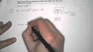 Converting between atoms and moles, 1 step problems, SP-9,