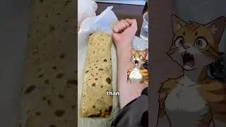 When your breakfast burrito is bigger than your forearm😹