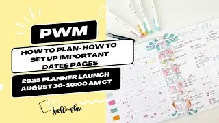 HOW TO PLAN: How to Set Up Important Date Pages in Kellofaplan Planner