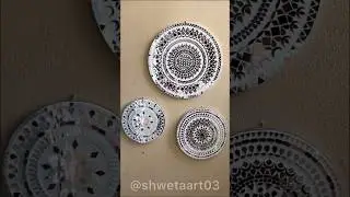 Mirror mosaic mandala on 3 different sizes by shwetaart03 #trending #mandalaart #art #mirrormosaic