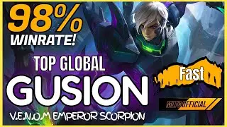 98% CURRENT WINRATE! TOP GLOBAL GUSION VENOM ULTRA FAST HANDS BEST BUILD | Fast | MLBB