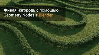 Живая изгородь c помощью Geometry Nodes в Blender