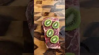 Would you ever use kiwis on steak? #kiwis #steak #bbq #food