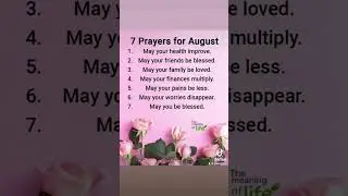 7 Prayers for August