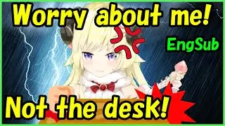 Tsunomaki Watame - Worry about me! Not the desk!