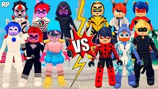 AKUMATIZED VS ORIGINAL TRANSFORMATION (COMPARISON) NO MIRACULOUS RP - MIRACULOUS ROBLOX!