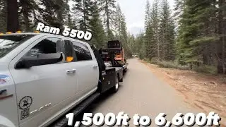 Biggest tow test yet on the Ram 5500. All back roads. Hill climb. 25k machine