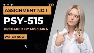 PSY 515 Assignment Solution Spring 2022 learn with zaheer