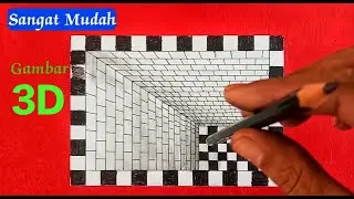 BELAJAR MENGGAMBAR 3D | ILUSI OPTIK | DENGAN MUDAH