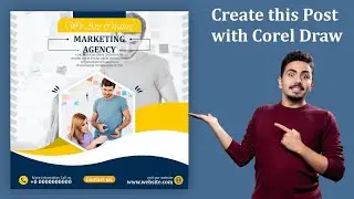 How to Create Post Design | Corel draw tutorial | #za #ahsansabri #coreldraw #gfxmentor