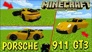 Porsche addon for Minecraft PE 1.17-1.19 | Minecraft Bedrock Edition | Porsche 911 GT3 | cars addon