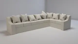 Fabric Sofa Speed Art in Blender 2.79