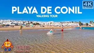 La Fontanilla Beach | CONIL | SUMMER 2024 | 4K UHD | Walking Virtual Tour Spain
