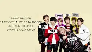 BTS 'Dynamite' Lyrics (방탄소년단 Dynamite 가사)