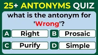 Test Your Vocabulary: 25+ Antonyms Challenge #challenge 5