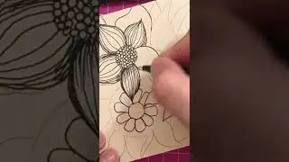 Try these fun zentangle inspired flowers 🌺 #drawing #zentangleinspired #doodlebuddies