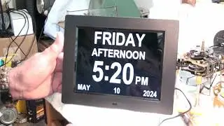 8" DIGITAL CLOCK with Day