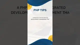 17.  Use a PHP IDE to help you develop your PHP applications   #PHP #WEBTIPSMASTER