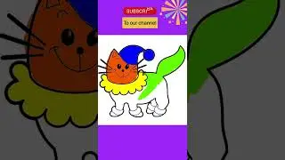 #shorts|Drawing Cat |coloring for kids & toddlers|lets draw, paint together|beginer draw|