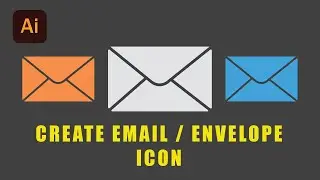 How to create email or envelope icon in adobe illustrator | Shorts