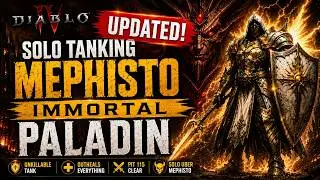 Immortal Zeal Paladin Update - (Max PIT 115)  SOLO Tanking T11 Uber Mephisto! | Diablo 4