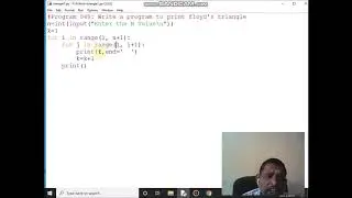 Write a program to print Floyd’s triangle