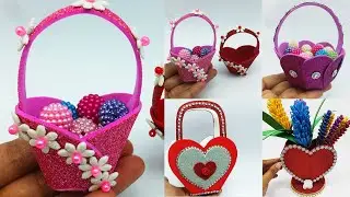 4 Types Of Basket - Christmas Gift Basket Making at Home - Home Decoration Craft-DIY Handmade Crafts