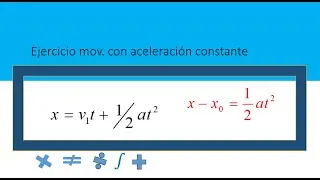 Ejercicio del movimiento con aceleración constante