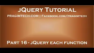 jQuery each function