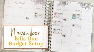 November Bills Setup in my Budget Planner | November Budget