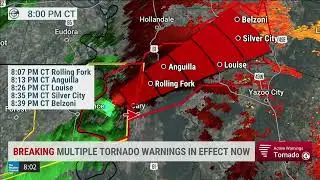 Weather Channel - 2023 Rolling Fork EF4 Coverage - Amory and Winona EF3s