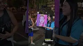 GIVING APPRECIATION PAINTING TO BENGS HYU ❤️☝️