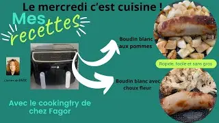 Boudins blancs pommes et choux fleur avec le cookingfry de chez Fagor