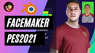 facemaker pes 2021 criando face pes blender tutorial