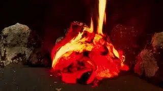 Lava simulation in houdini