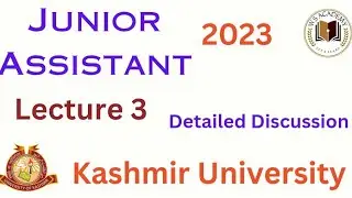 Lec 3 || Junior Assistant || Kashmir University || Detailed Discussion || Indian Economy