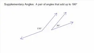 Complementary and Supplementary Angles