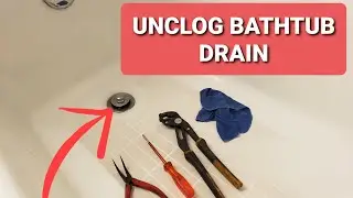 DIY UNCLOG BATH TUB DRAIN THAT HAS AT TURN TO OPEN AND CLOSE DRAIN Clogged Bathtub drain cleaning