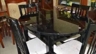 Стеклянные обеденные столы.Стол Изольда