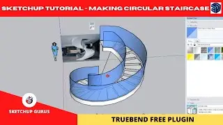 create circular staircase in sketchup / sketchup quick tutorial