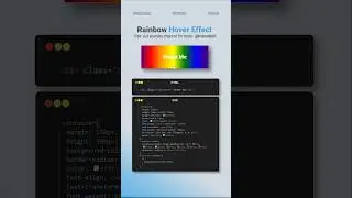CSS Tips and Tricks:🌈  Rainbow Animation Hover Effect 
