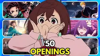 ANIME OPENING QUIZ🔥 - 50 Openings [VERY EASY - VERY HARD]