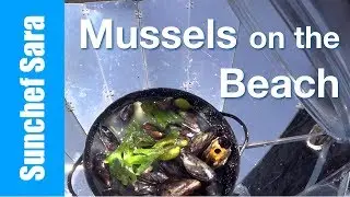 Off grid cooking: Steamed mussels in white wine and garlic